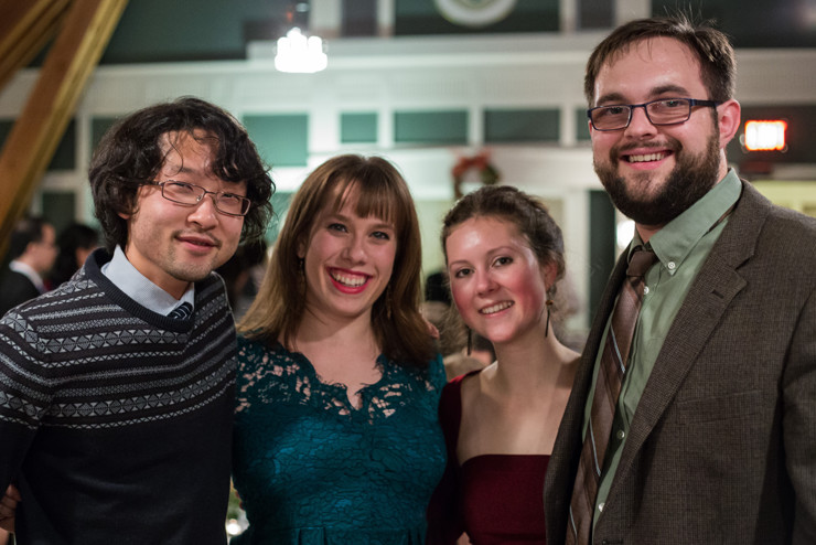 Brent and friends at the Green College Holiday Gala 2015